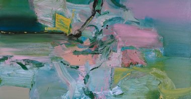 Horasan, "Remembering," oil painting on canvas, 2021, 170 by 145 centimeters (67 by 57 inches). (Photo by Matt Hanson)