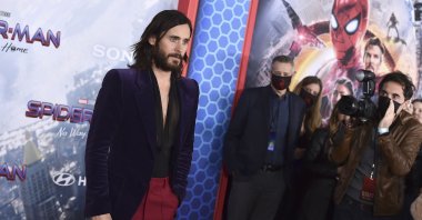 Jared Leto arrives at the premiere of &quot;Spider-Man: No Way Home&quot; at the Regency Village Theater, in Los Angeles, U.S., Dec. 13, 2021. (AP Photo)