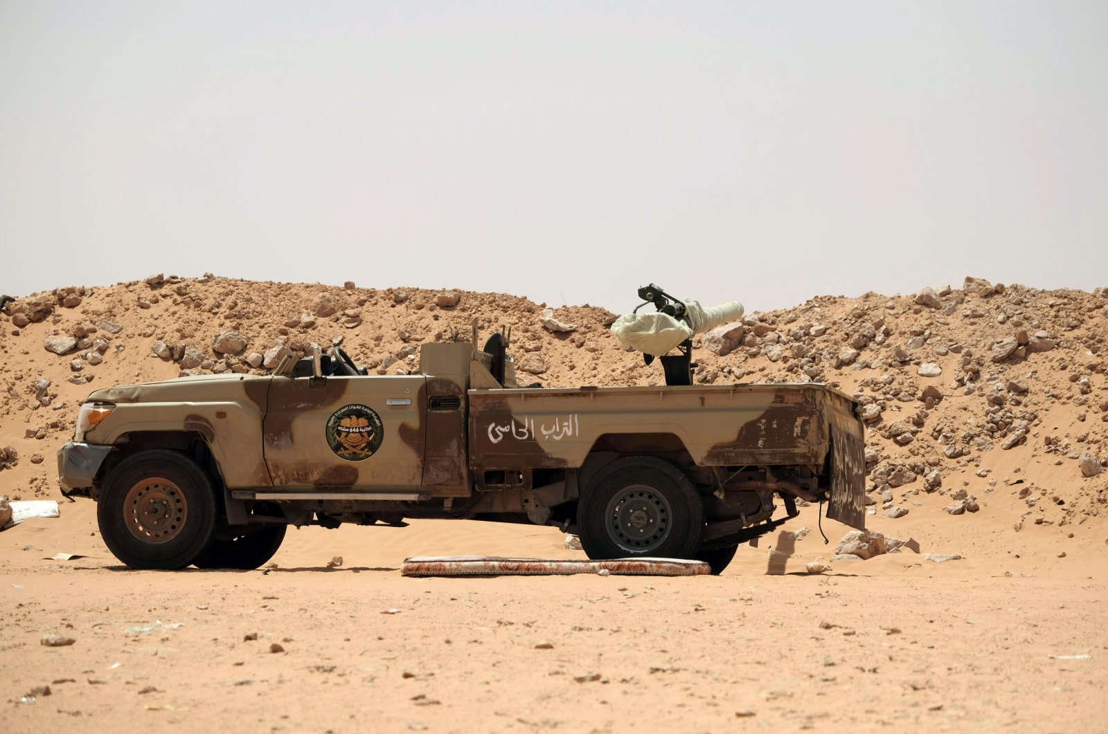A military vehicle that belongs to the pro-putschist Gen. Haftar is seen at one of their sites in west of Sirte, Libya Aug.19, 2020. (Reuters File Photo)