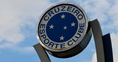 The Cruzeiro badge is seen at the club's training center, Belo Horizonte, Brazil, Dec. 18, 2021. (Reuters Photo)