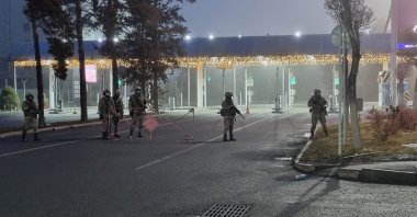 Troops are seen at the international airport of Almaty following anti-government protests triggered by an increase in the fuel prices in Almaty, Kazakhstan, Jan. 6, 2022. (Reuters Photo)