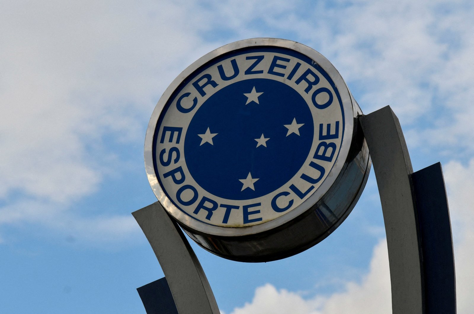 The Cruzeiro badge is seen at the club&#039;s training center, Belo Horizonte, Brazil, Dec. 18, 2021. (Reuters Photo)