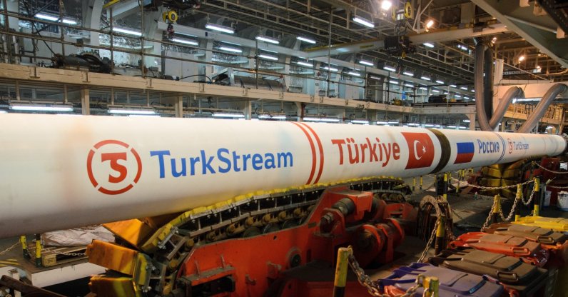Part of TurkStream pipeline seen in Kıyıköy, Kırklareli, Turkey, Jan. 8, 2020. (IHA Photo) 