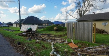 Damage to homes is seen following Hurricane Ida in Houma, Louisiana, U.S., Sept. 20, 2021. (Reuters Photo)