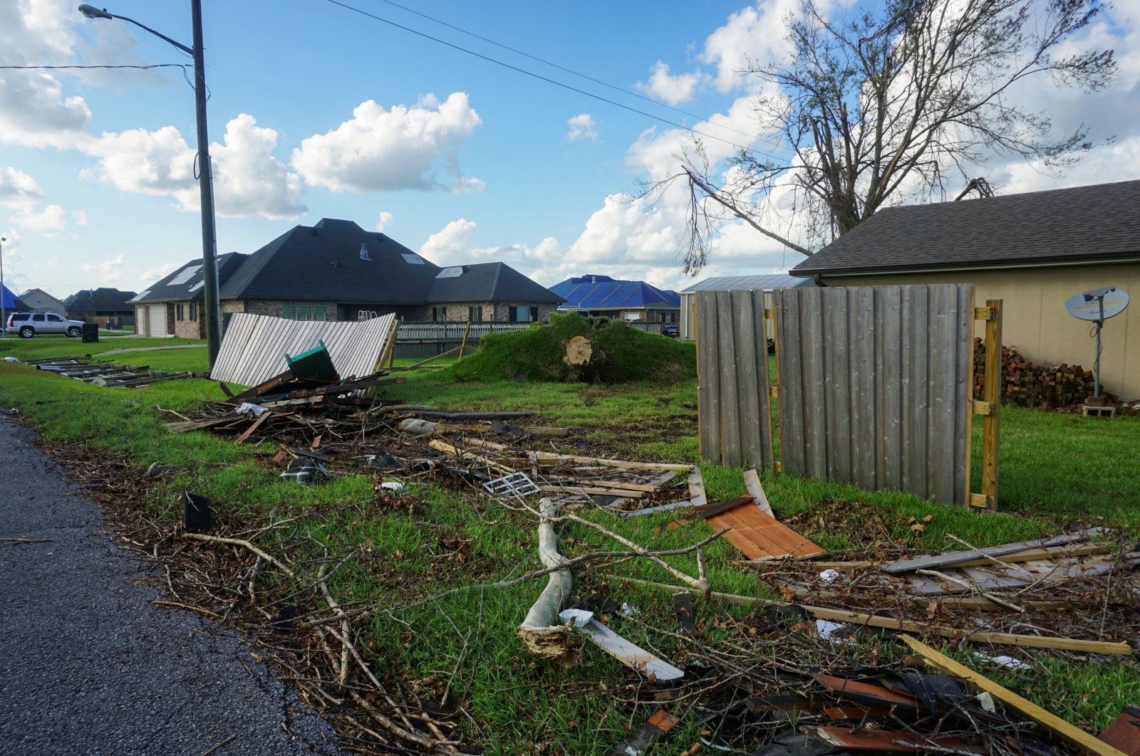 Damage to homes is seen following Hurricane Ida in Houma, Louisiana, U.S., Sept. 20, 2021. (Reuters Photo)