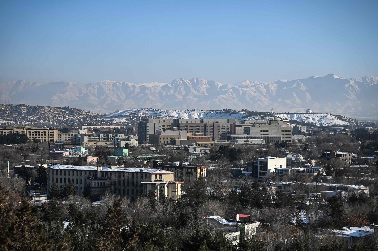 A general view of Kabul is seen from atop Wazir Akbar Khan hill in Kabul, Afghanistan, Jan. 10, 2022. (AFP File Photo)