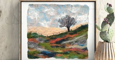 A felt painting by Ergül Okan. (Courtesy of Ergül Okan)