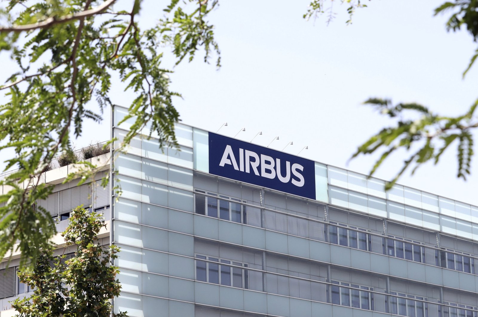The logo of Airbus group is displayed in Toulouse, south of France, July 9, 2020. (AP Photo)
