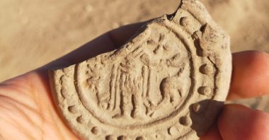 Remains of the ampulla in the ancient city of Dara, Mardin, southeastern Turkey, Jan. 11, 2022. (AA)