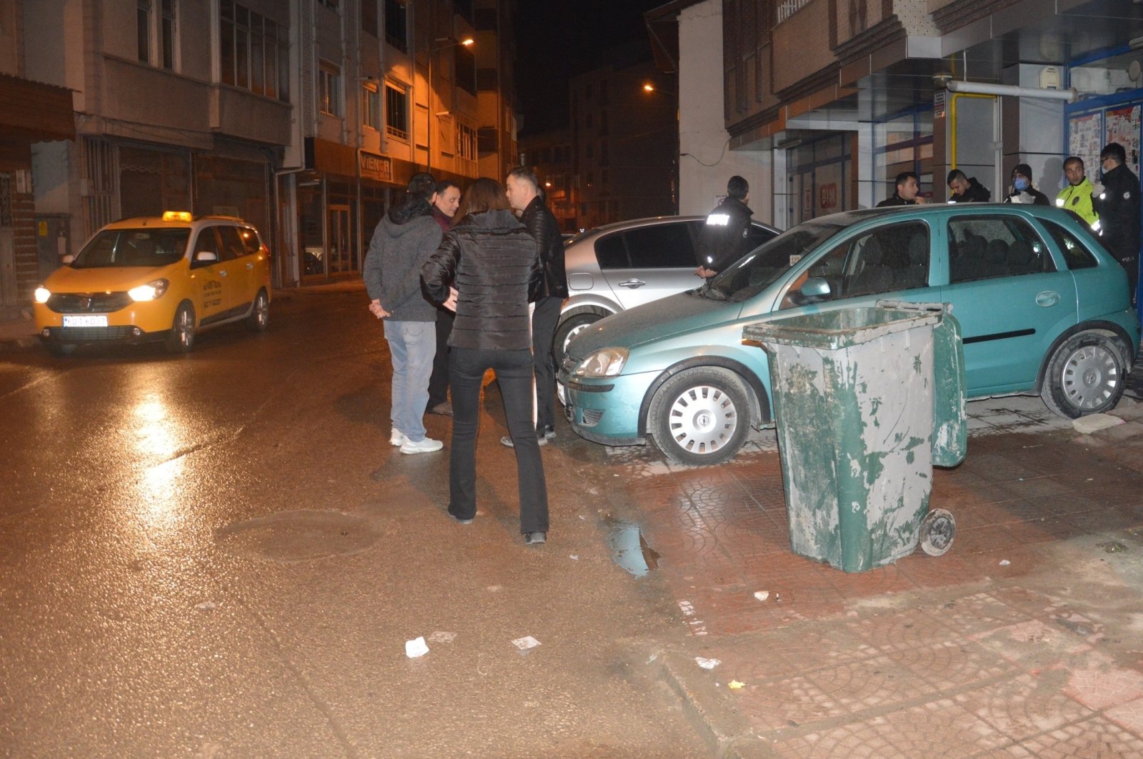 Police and locals at one of the crime scenes, Tokat province, northern Turkey, Dec. 11, 2022. (IHA Photo).