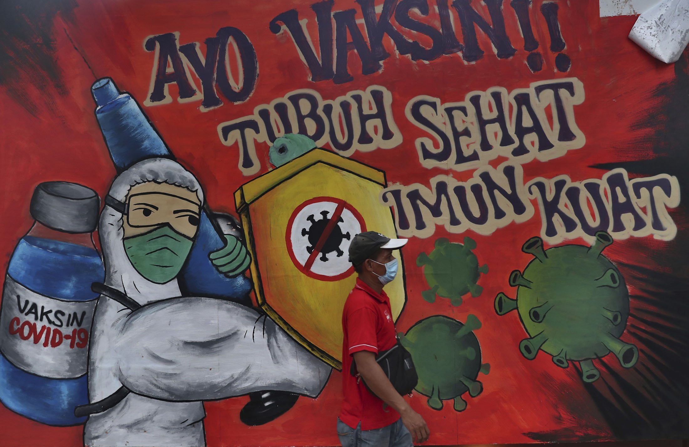 Coronavirus-themed murals from around the world