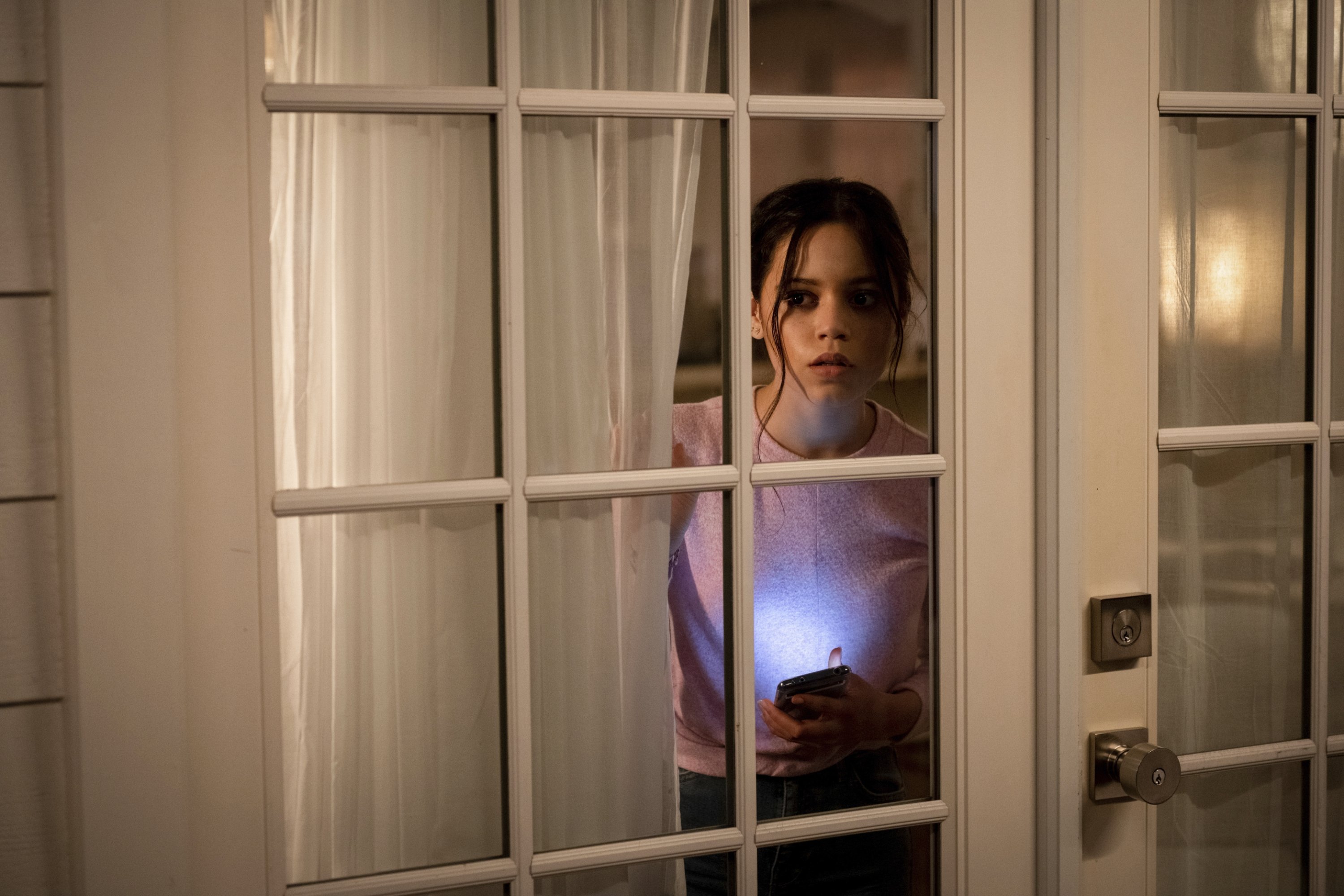 This image released by Paramount Pictures shows Jenna Ortega in a scene from "Scream." (AP)