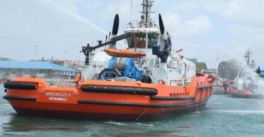 The Mwokozi 2, İstanbul, tugboat in an unnamed location. (AA Photo)