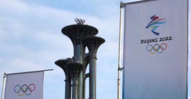 The Beijing Olympic Tower is pictured ahead of the Beijing 2022 Winter Olympics in Beijing, China, Jan. 11, 2022. (Reuters Photo)