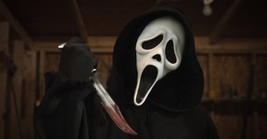 This image released by Paramount Pictures shows Ghostface in a scene from "Scream." (AP)