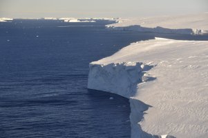 A team of scientists sailing to the massive but melting Thwaites glacier so they can figure out how much and how fast seas will rise because of global warming eating away Antarctica’s ice, Jan. 6, 2021. (AP Photo)