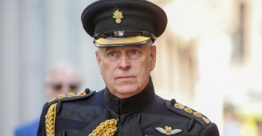 Britain&#039;s Prince Andrew during the commemorative ceremony of the 75th anniversary of the liberation of Bruges, in Brugge, Belgium, Sept. 7, 2019. (EPA-EFE Photo)