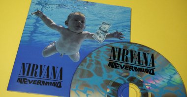 The cover and cd of the "Nevermind" album by Nirvana, Rome, Italy, Aug. 5, 2021. (Shutterstock) 