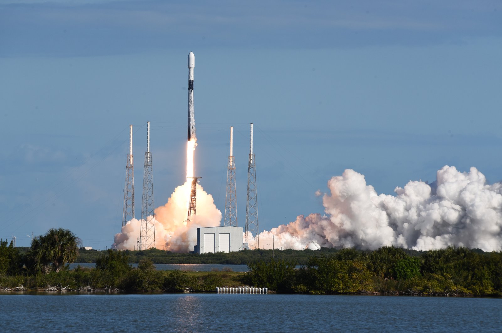 Turkey’s first mini satellite Grizu-263A is launched on SpaceX’s Falcon 9 rocket from Cape Canaveral, Florida, U.S., Jan. 13, 2022. (AA Photo)