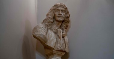 The bust of French playwright Moliere at the Comedie Francaise national theater, in Paris, France, Dec. 14, 2021. (AFP Photo)