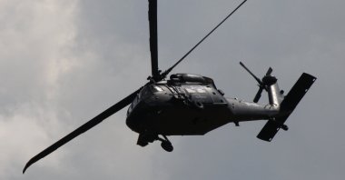 A PZL Mielec S-70i Black Hawk helicopter flies at the Radom Air Show at an airport in Radom, Poland, Aug. 24, 2013. (Reuters Photo)