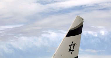 An Israel El Al airlines plane is seen after landing following its inaugural flight between Tel Aviv and Nice at Nice international airport, France, April 4, 2019. (Reuters Photo)