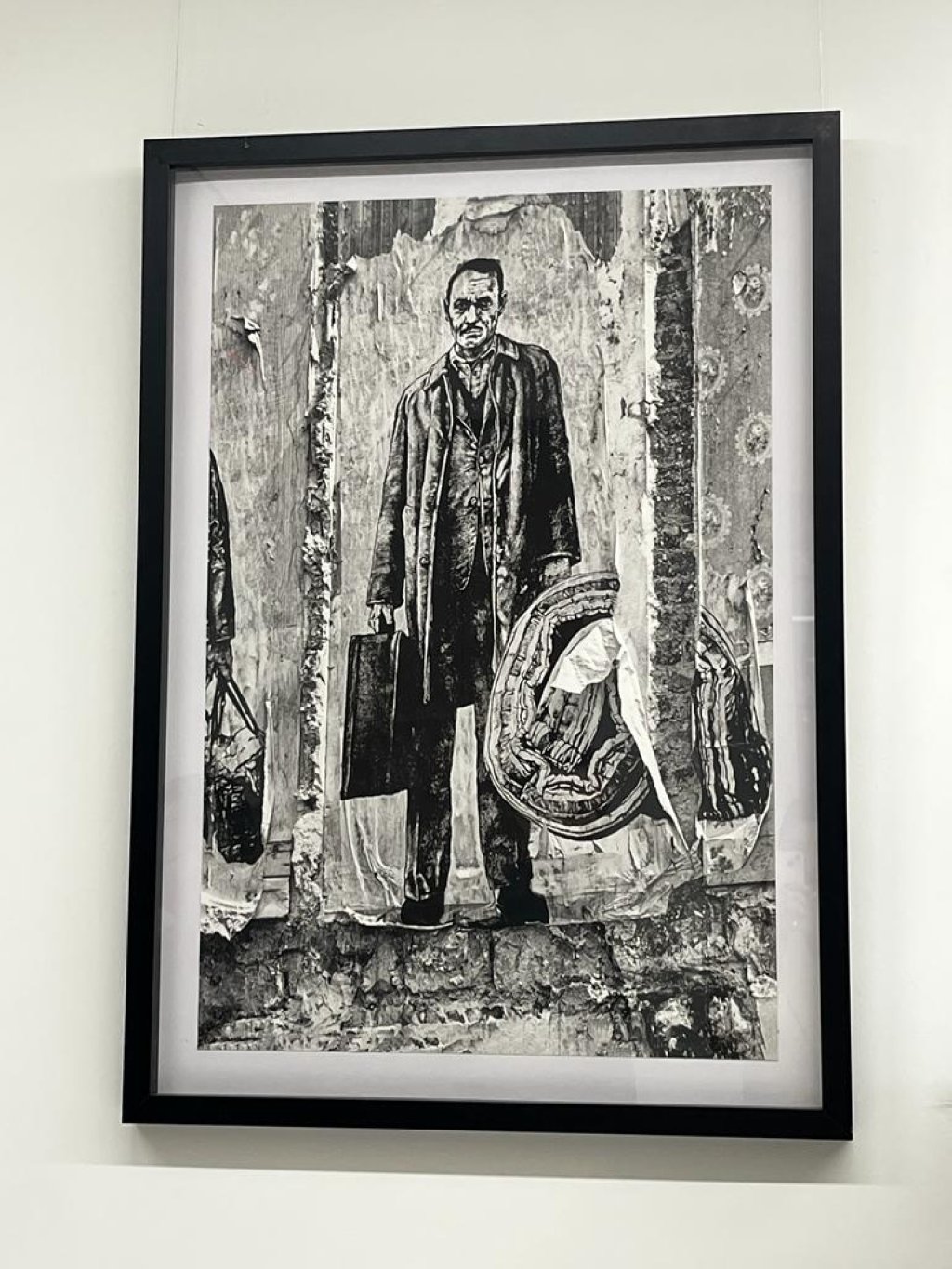 A work by Burhan Doğançay at the Turkish House, New York, the U.S. (Photo by Funda Karayel)