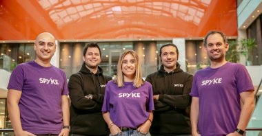 Spyke Games cofounders (L to R) Remi Onur, Mithat Madra, Rina Onur Şirinoğlu, Fuat Coskun and Barkın Başaran. (Courtesy of Spyke)