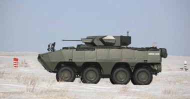 Otokar's Arma 8x8 tailored for Kazakhstan seen during a test run in the Central Asian country, Kazakhstan, March 1, 2021. (Photo by Kazakhstan Defense Ministry via AA)