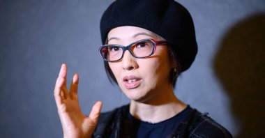 Japanese-born South Korean filmmaker Yang Yonghi gestures during an interview with AFP in Seoul, South Korea, Nov. 29, 2021. (AFP Photo)