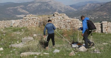 Experts use underground radar in the ancient city of Beçin, Muğla, southwestern Turkey, Jan. 18, 2022. (AA) 