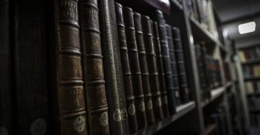 A view of the books at the TTK Library, Ankara, Turkey, Jan. 18, 2022. (AA)