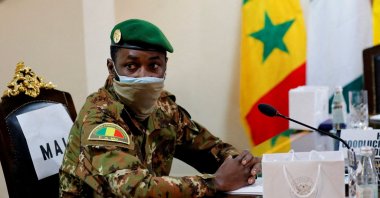 Col. Assimi Goita, leader of the Malian military junta, attends an Economic Community of West African States (ECOWAS) consultative meeting in Accra, Ghana, Sept. 15, 2020. (Reuters Photo)