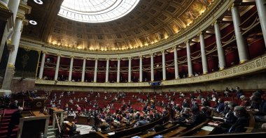 A view of the French National Assembly in Paris, France, Jan. 4, 2022. (AP Photo)