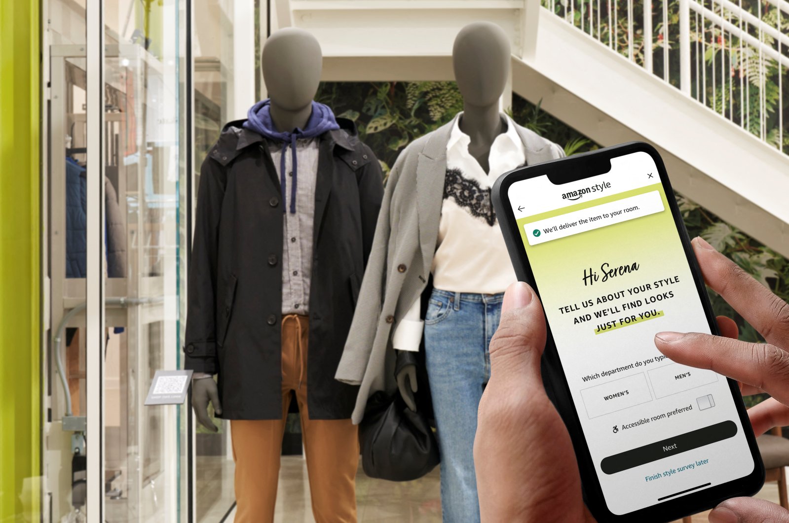 Amazon&#039;s upcoming physical fashion store and app are seen in this handout image obtained Jan. 19, 2022. (Amazon.com via Reuters)