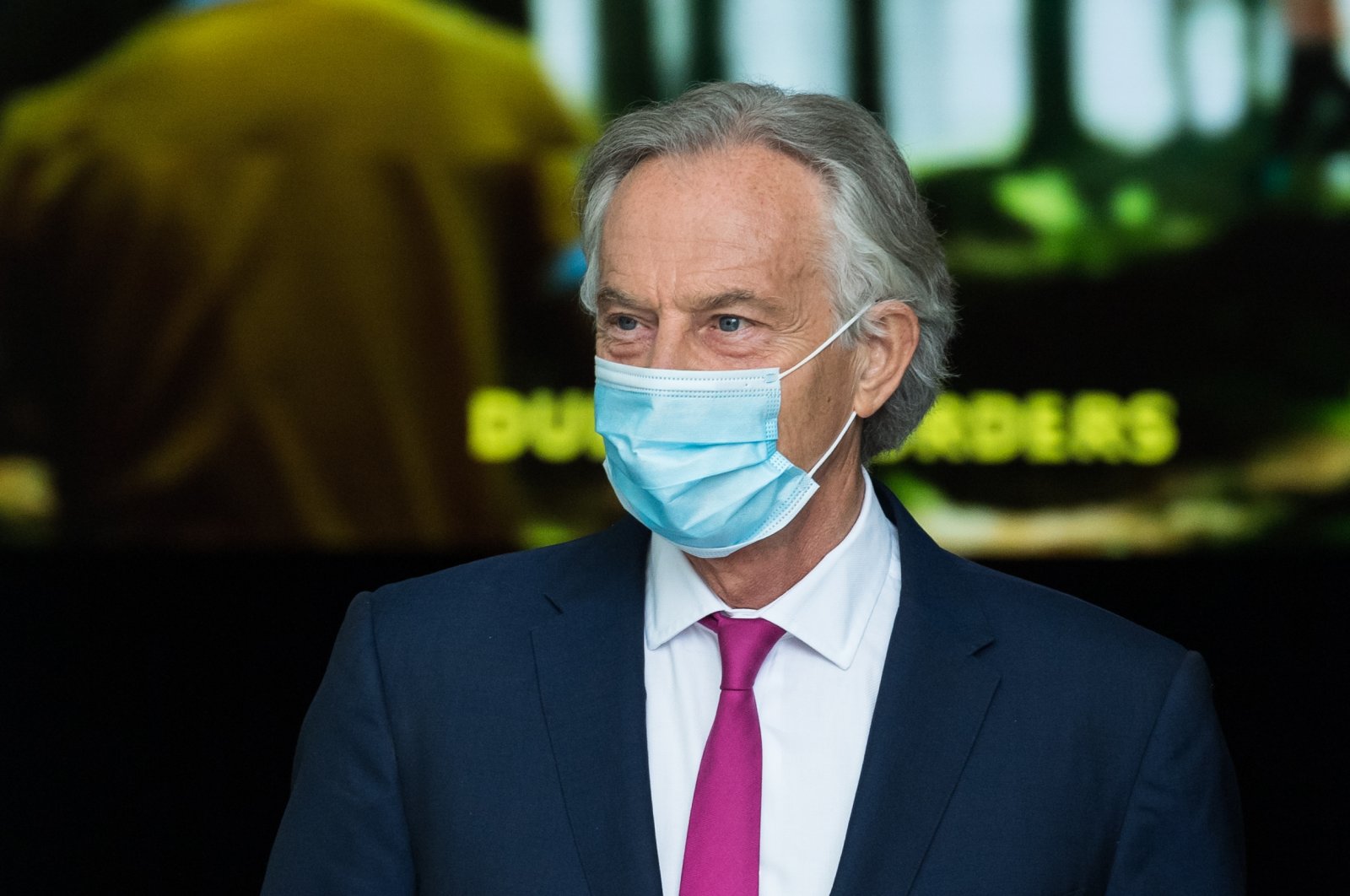 Former British Prime Minister Tony Blair leaves the BBC Broadcasting House in central London after appearing on The Andrew Marr Show, in London, the U.K., June 6, 2021. (Reuters Photo)