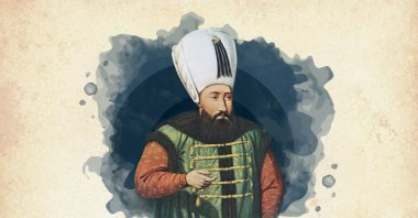 This illustration shows Sultan Ibrahim I, the 18th ruler of the Ottoman Empire. (Wikimedia / edited by Büşra Öztürk)