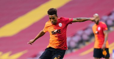 Galatasaray's Gedson Fernandes is seen during a Turkish Super Lig match against Trabzonspor at Ali Sami Yen Sports Complex in Istanbul, Turkey, April 21, 2021. (Photo by Turgut Doğan / Archive)