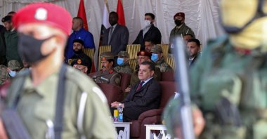 Libyan Prime Minister Abdul Hamid Mohammed Dbeibah attends a military graduation ceremony in the capital Tripoli, Libya, Jan. 23, 2022. (AFP Photo)
