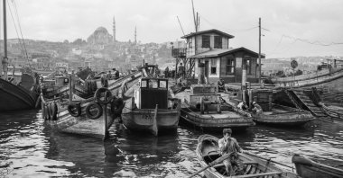 A photo of Istanbul by Ara Güler on display at the “Miscellaneous Istanbul” exhibition. (Courtesy of Ara Güler Museum)