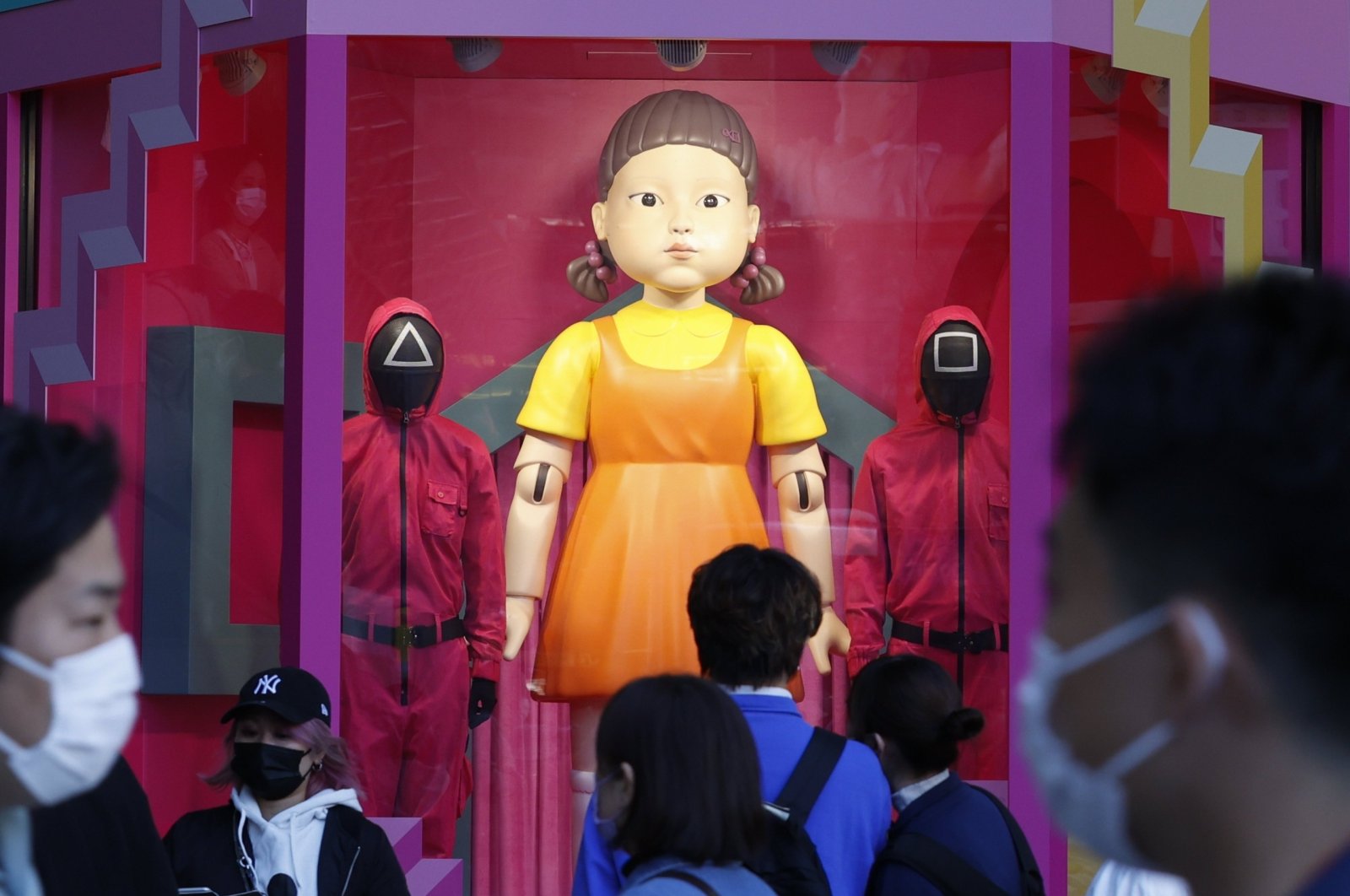 Replica of the Younghee doll from the Netflix series &quot;Squid Game.&quot; (DPA Photo)