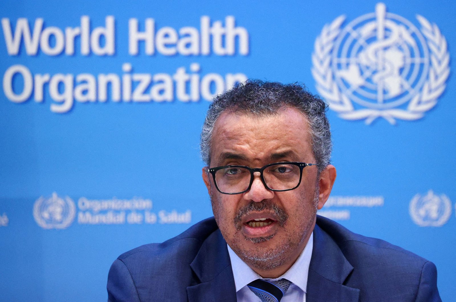 Director-General of the World Health Organization (WHO) Tedros Adhanom Ghebreyesus speaks during a news conference in Geneva, Switzerland, Dec. 20, 2021. (Reuters Photo)