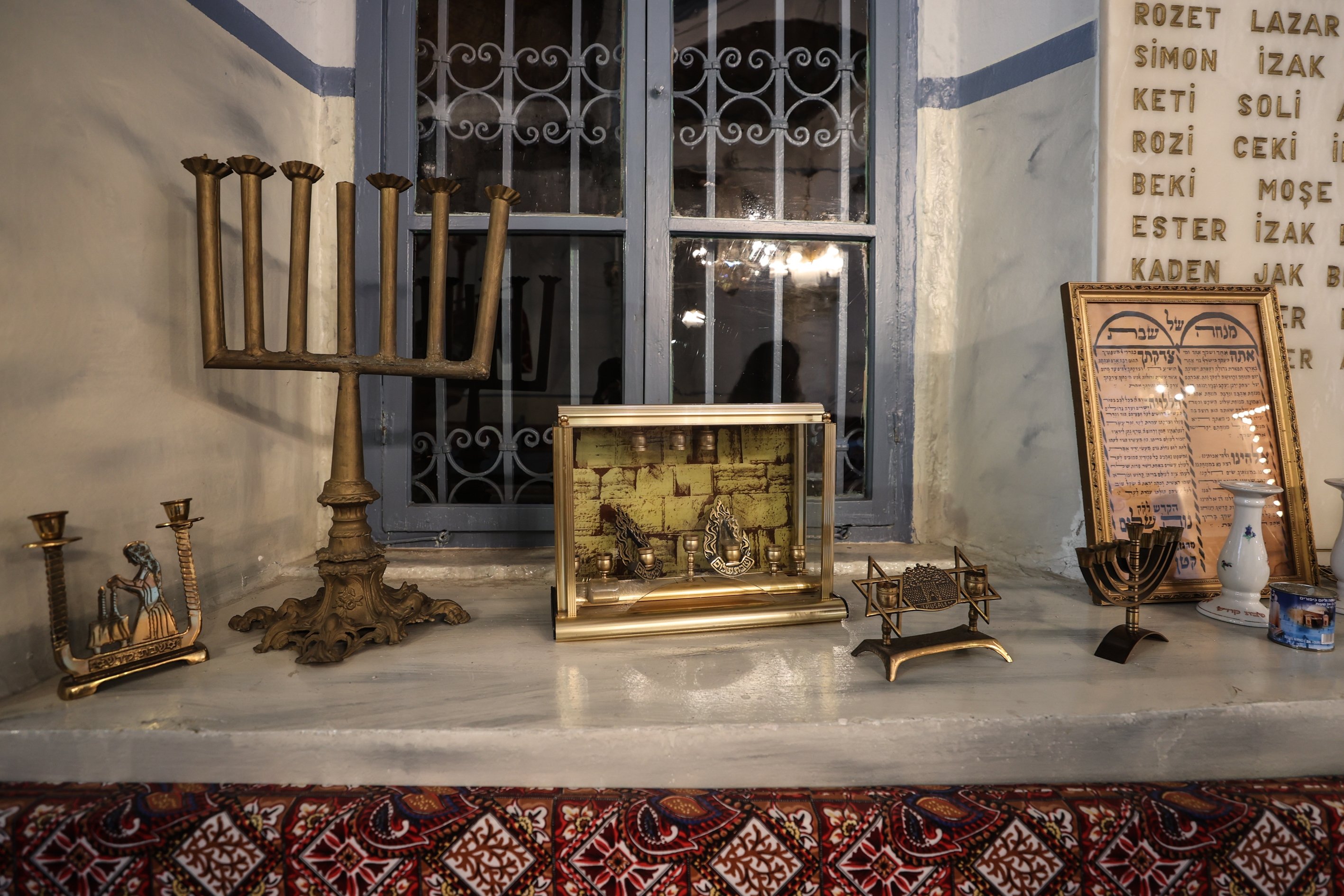 Jewish objects from a synagogue, Izmir, Turkey, Jan. 24, 2022. (AA)