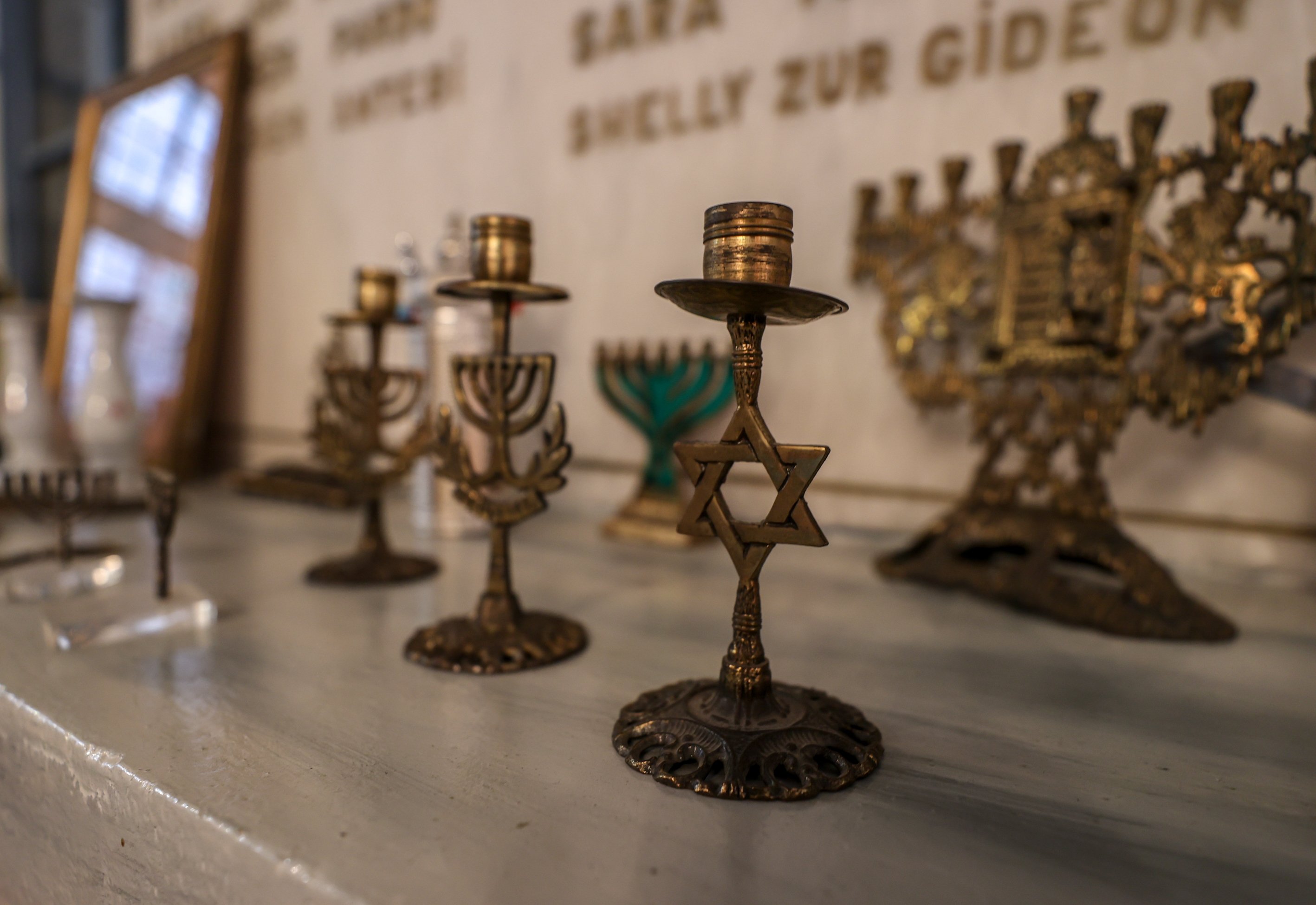 Jewish objects from a synagogue, Izmir, Turkey, Jan. 24, 2022. (AA)