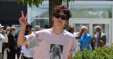 American actor Timothee Chalamet arrives for the "The French Dispatch" photocall as part of the 74th annual Cannes Film Festival. (DPA)