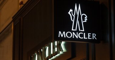 The Moncler logo in front of their boutique for Vienna. (Shutterstock Photo)
