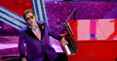 Elton John performs onstage during the 92nd Annual Academy Awards at Dolby Theater in Hollywood, California, U.S., Feb. 9, 2020. (AFP File Photo)
