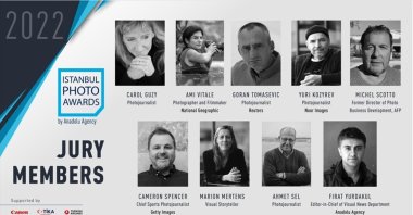 A collage shows the jury members of the Istanbul Photo Awards 2022. (AA)