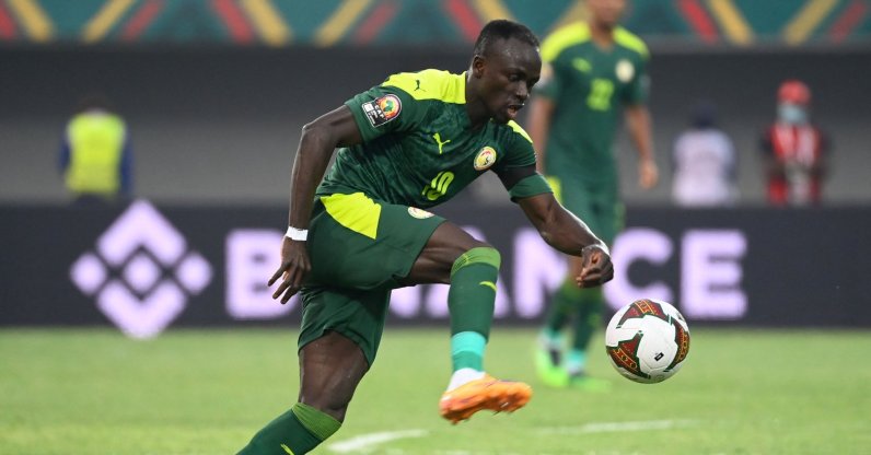 Senegal forward Sadio Mane controls the ball during an AFCON match against Cape Verde, Bafoussam, Cameroon, Jan. 25, 2022. (AFP Photo)