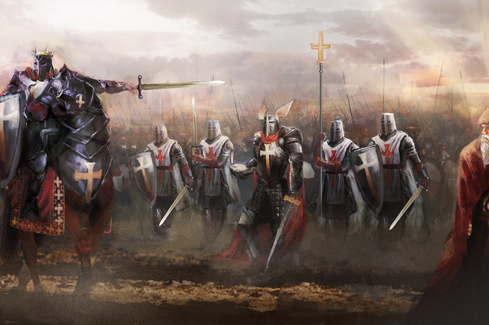 An illustration of the Knights Templar. (Shutterstock)